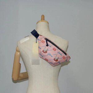 GUCCI Children GUCCIxThe Jetsons Waist bag PVC Pink Silver 502095 Auth 123063M